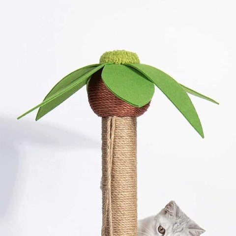 Cat palm/mushroom scratching post made of sisal.