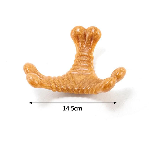 Durable dog chew toy with beef flavour.